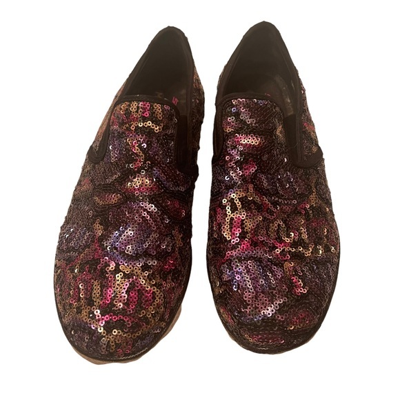 Skechers Sequined air Cooled Memory Foam Shoes Size 8.5 - Picture 1 of 5